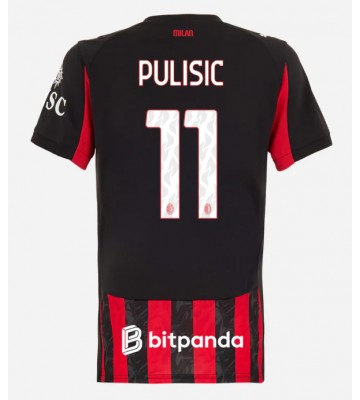 AC Milan Christian Pulisic #11 Replika Hjemmebanetrøje Dame 2025-26 Kortærmet